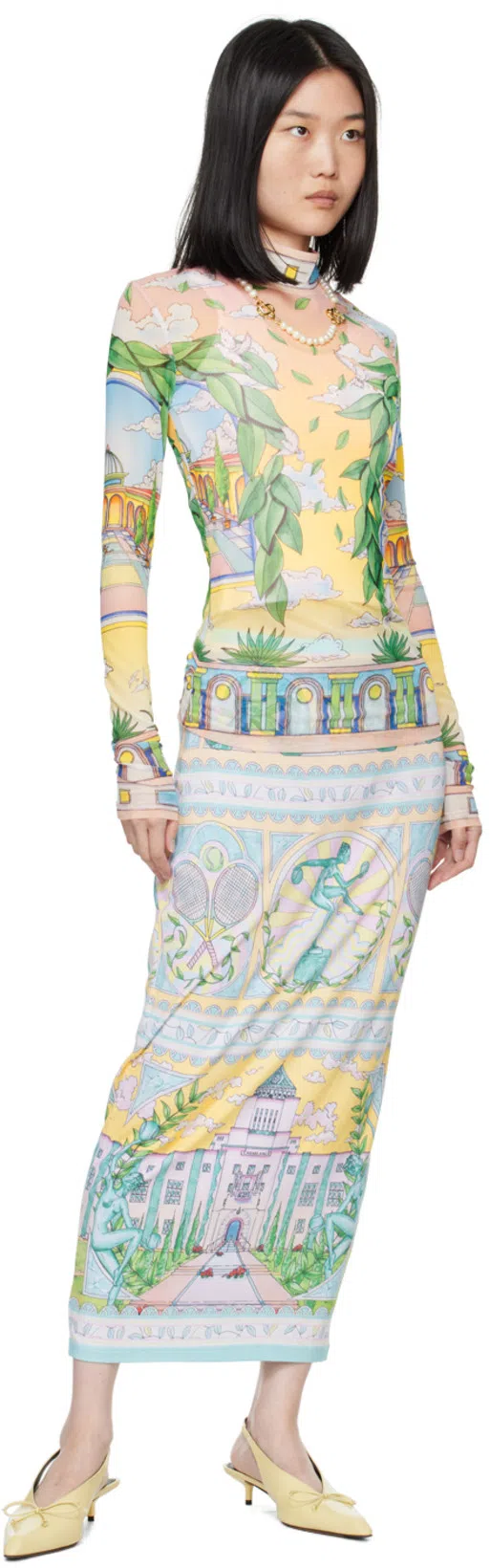 JACQUEMUS Les Slingbacks Cubisto Basses Slingback Pumps In Yellow