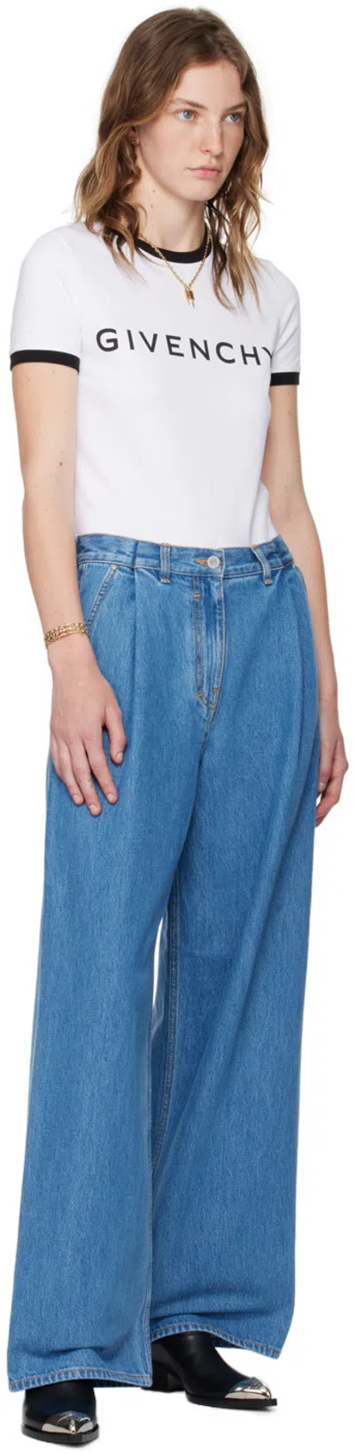 GIVENCHY Contrasting Trims Short Sleeves T-shirt In White