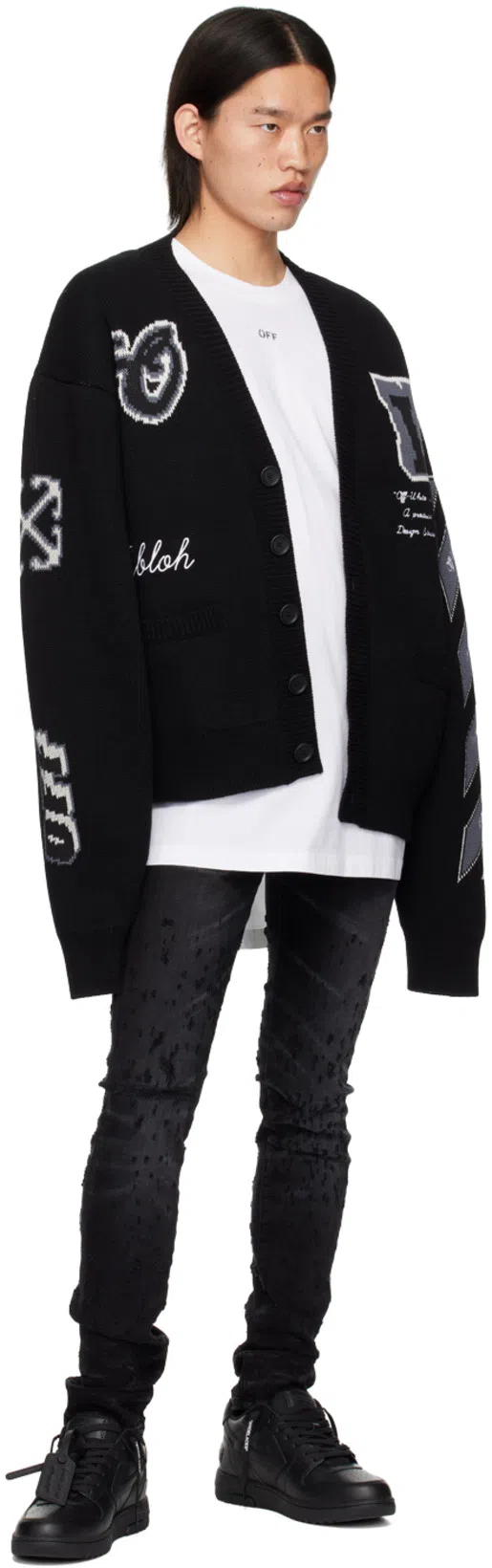 OFF-WHITE Skate Sweatshirt With Off Logo In White Black