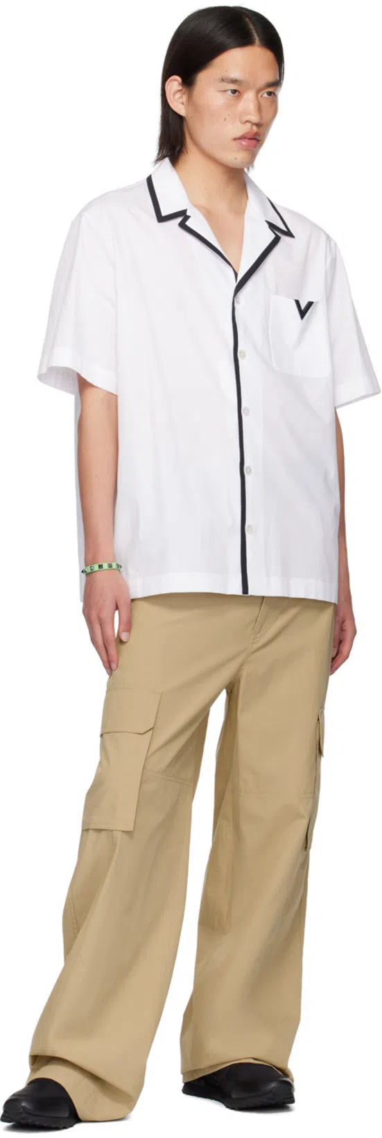 VALENTINO GARAVANI Black Fabric And Leather Rockrunner Camouflage Sneakers In Multi