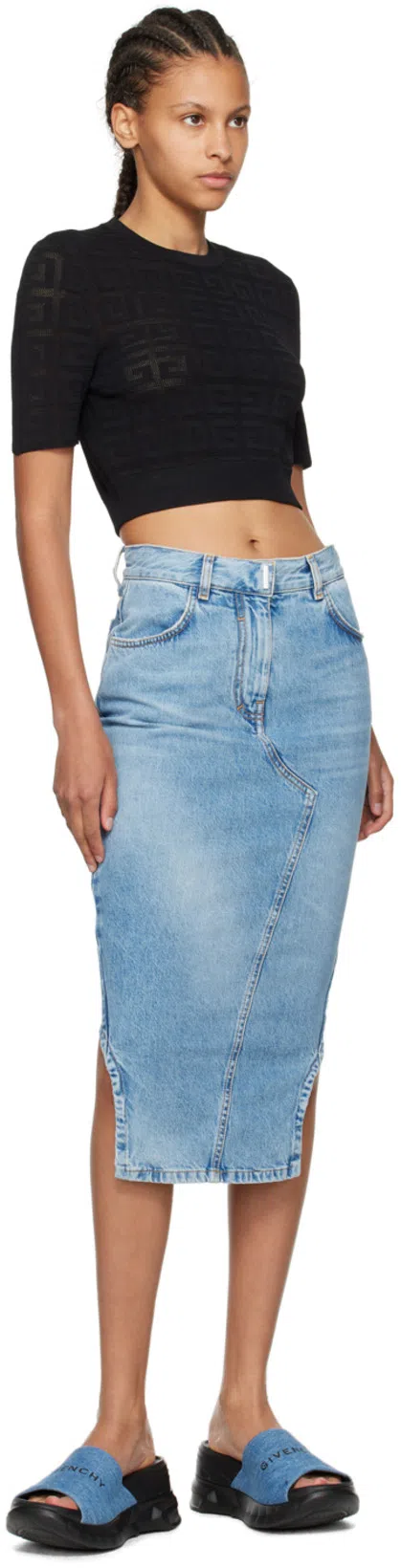 GIVENCHY Cropped Sweater In Monogram 72 Jacquard In Black