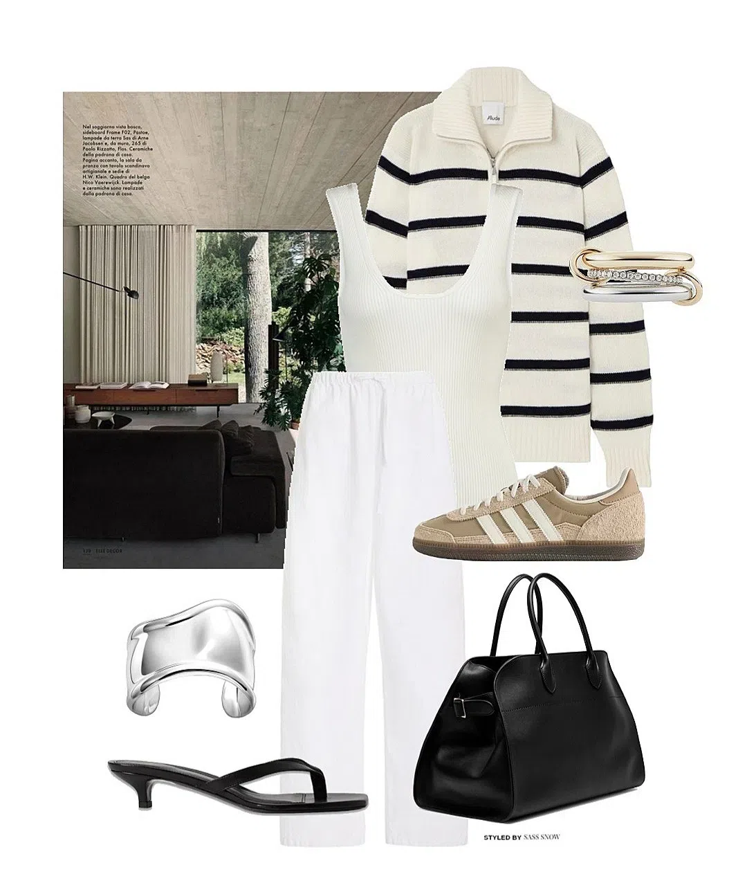 TOTÊME Toteme Leather Heeled Flip Flops In Multi