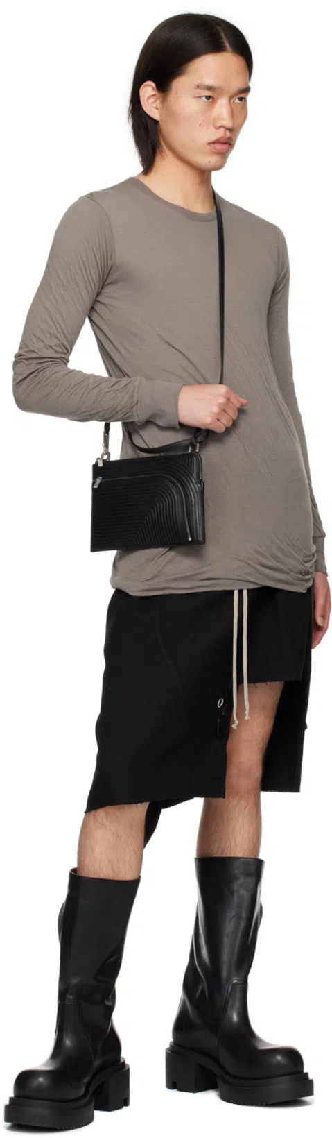 RICK OWENS Black Bauhaus Bogun Boots In 09 Black