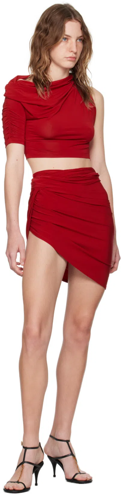 JACQUEMUS Le Haut Drapeado In Red