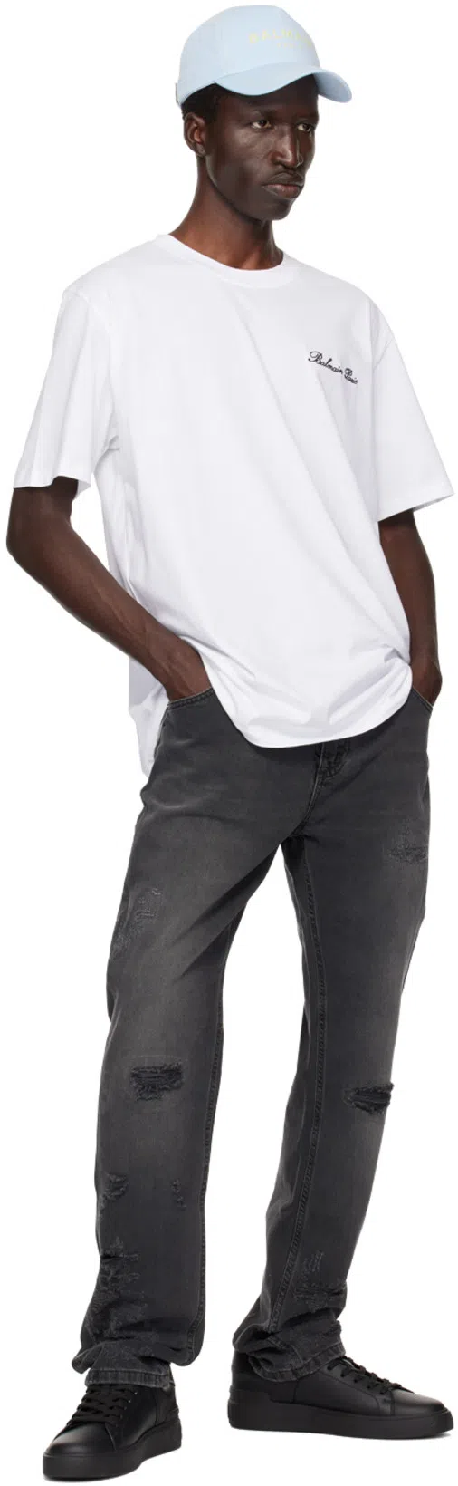 BALMAIN Cotton T-shirt In White