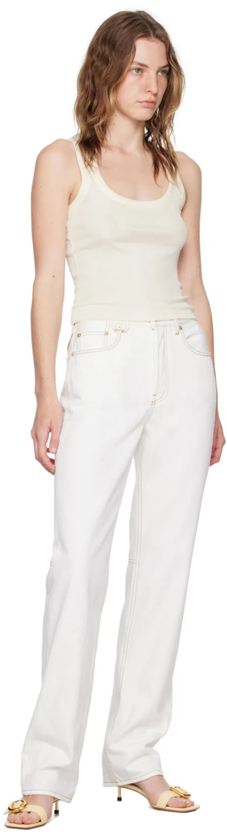 JACQUEMUS Jeans In White