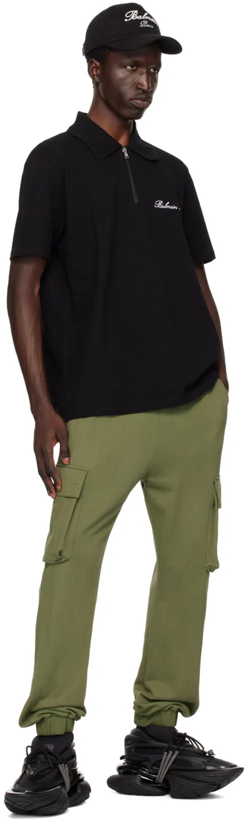 BALMAIN Signature Black Cotton T-shirt