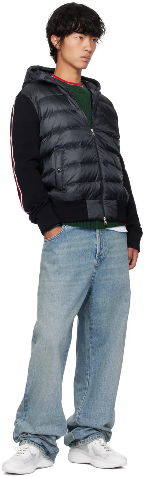 THOM BROWNE Rwb-stripe Cotton Pocket T-shirt White