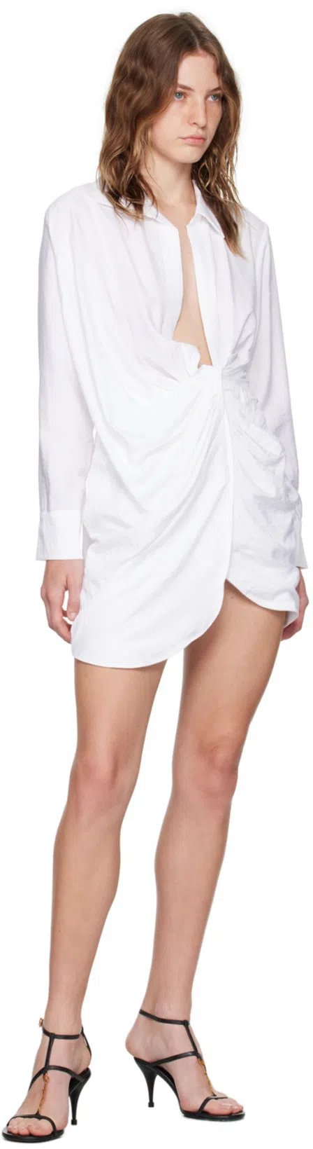 JACQUEMUS La Robe Bahia Mini Dress In White