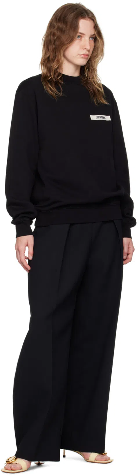 JACQUEMUS Geometric Buckle Mules In Beige