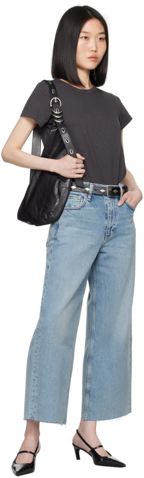 TOTÊME Toteme Croc-embossed Leather Slingback Pump In Black