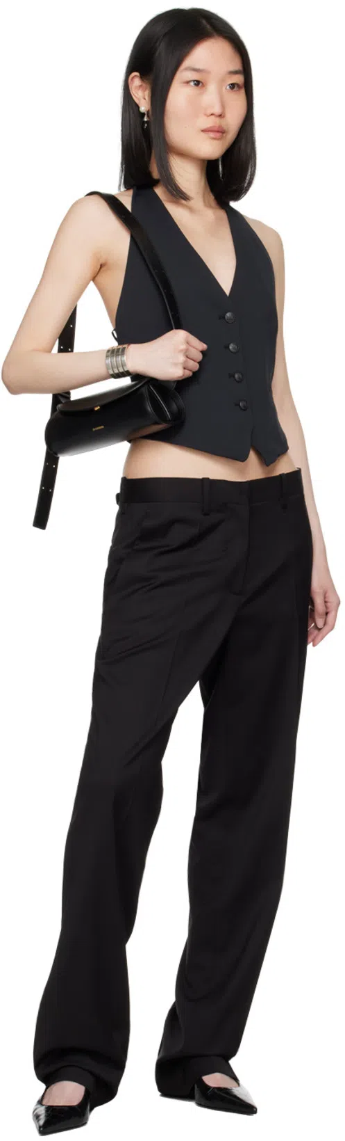 TOTÊME Toteme Croc-embossed Leather Slingback Pump In Black