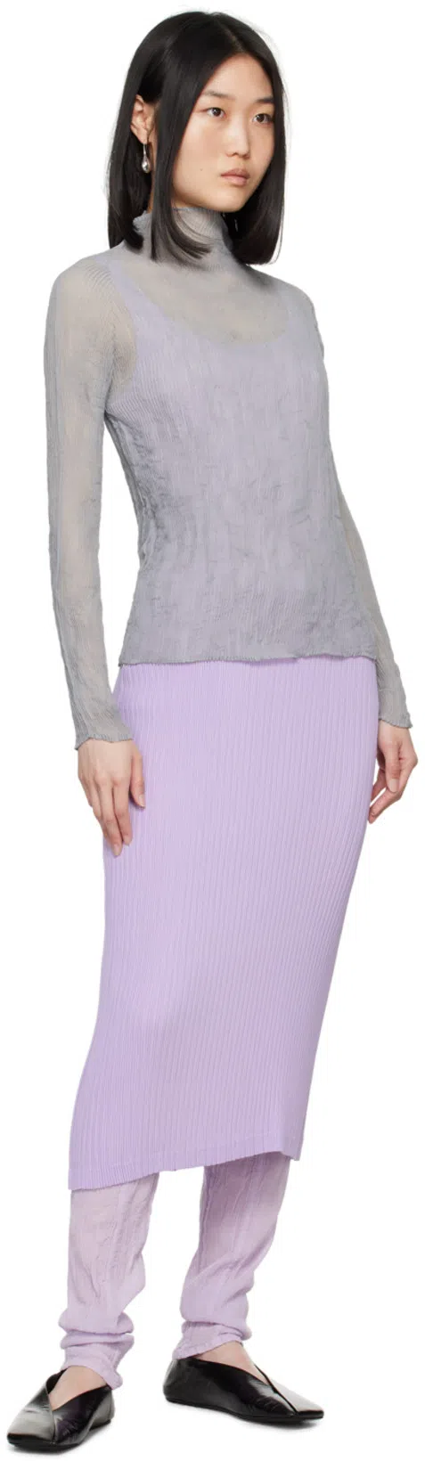 JIL SANDER Black Leather Ballet Flats