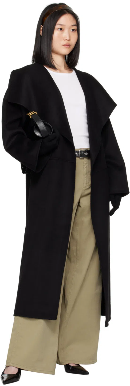 TOTÊME Toteme Signature Wool And Cashmere Coat In Black