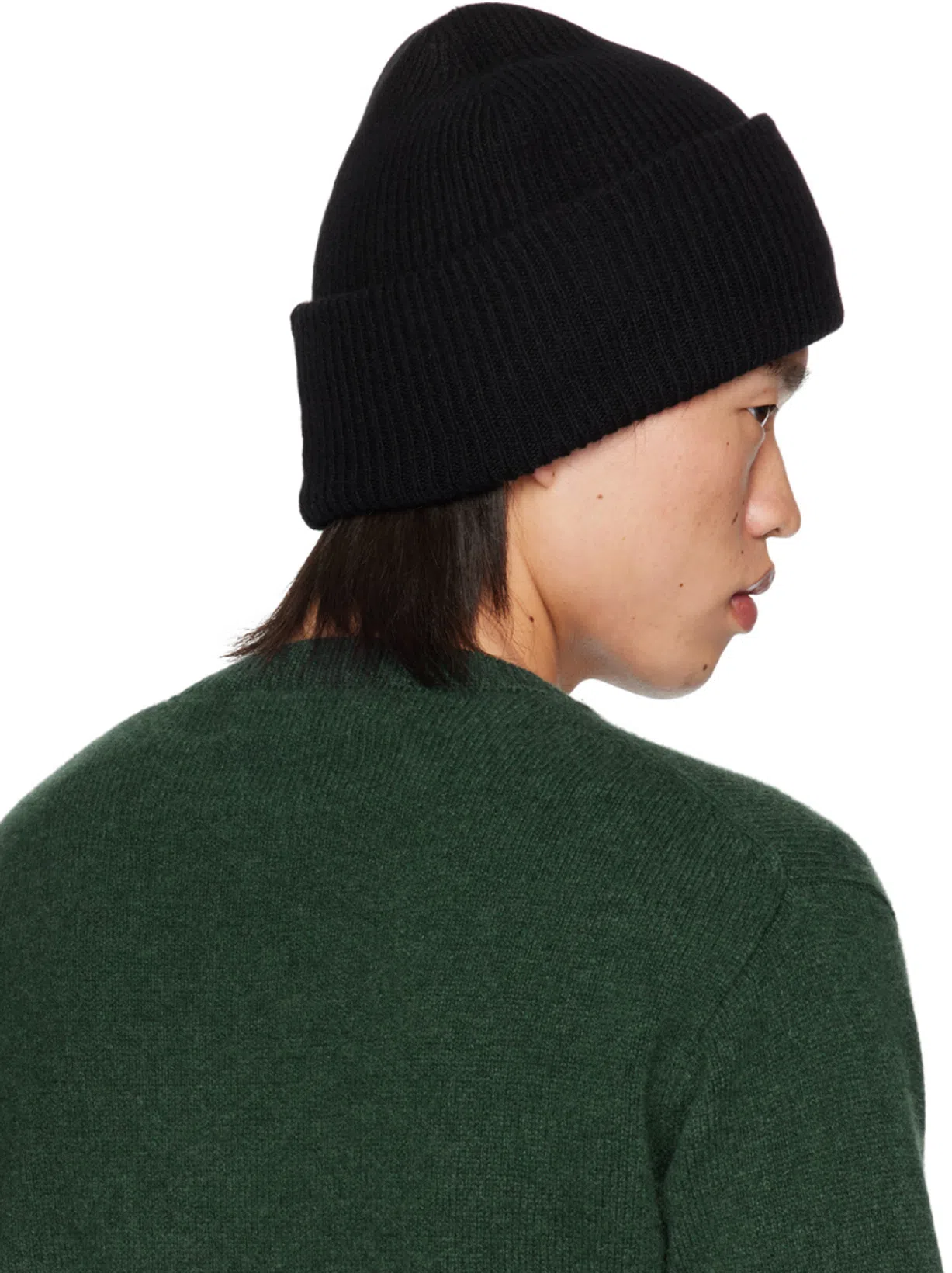 THE ELDER STATESMAN Green Simple Sweater In 350 Willow
