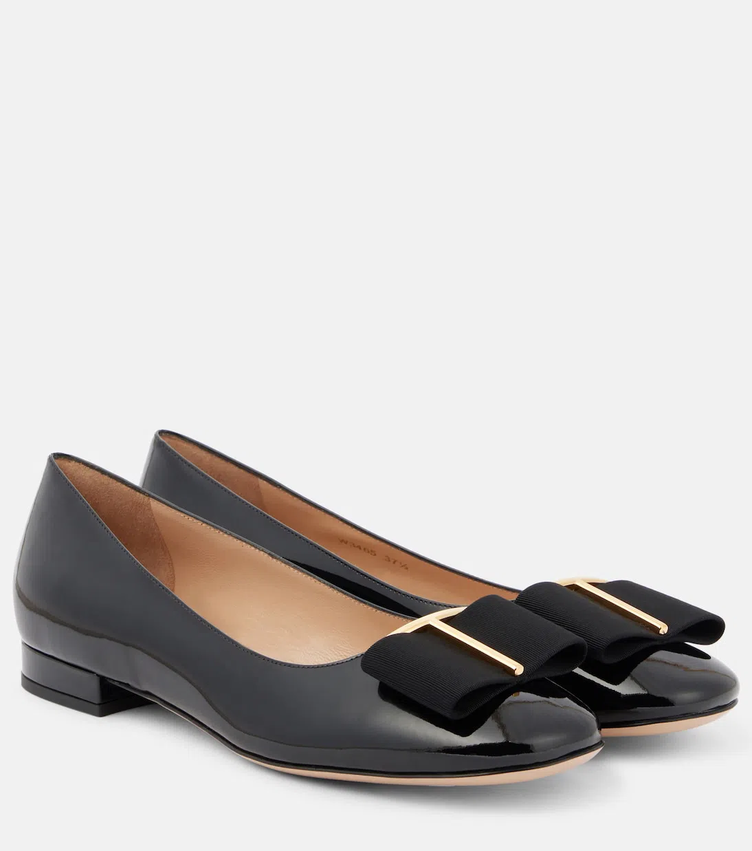 TOM FORD 10mm Patent Leather Ballerina Flats In Black