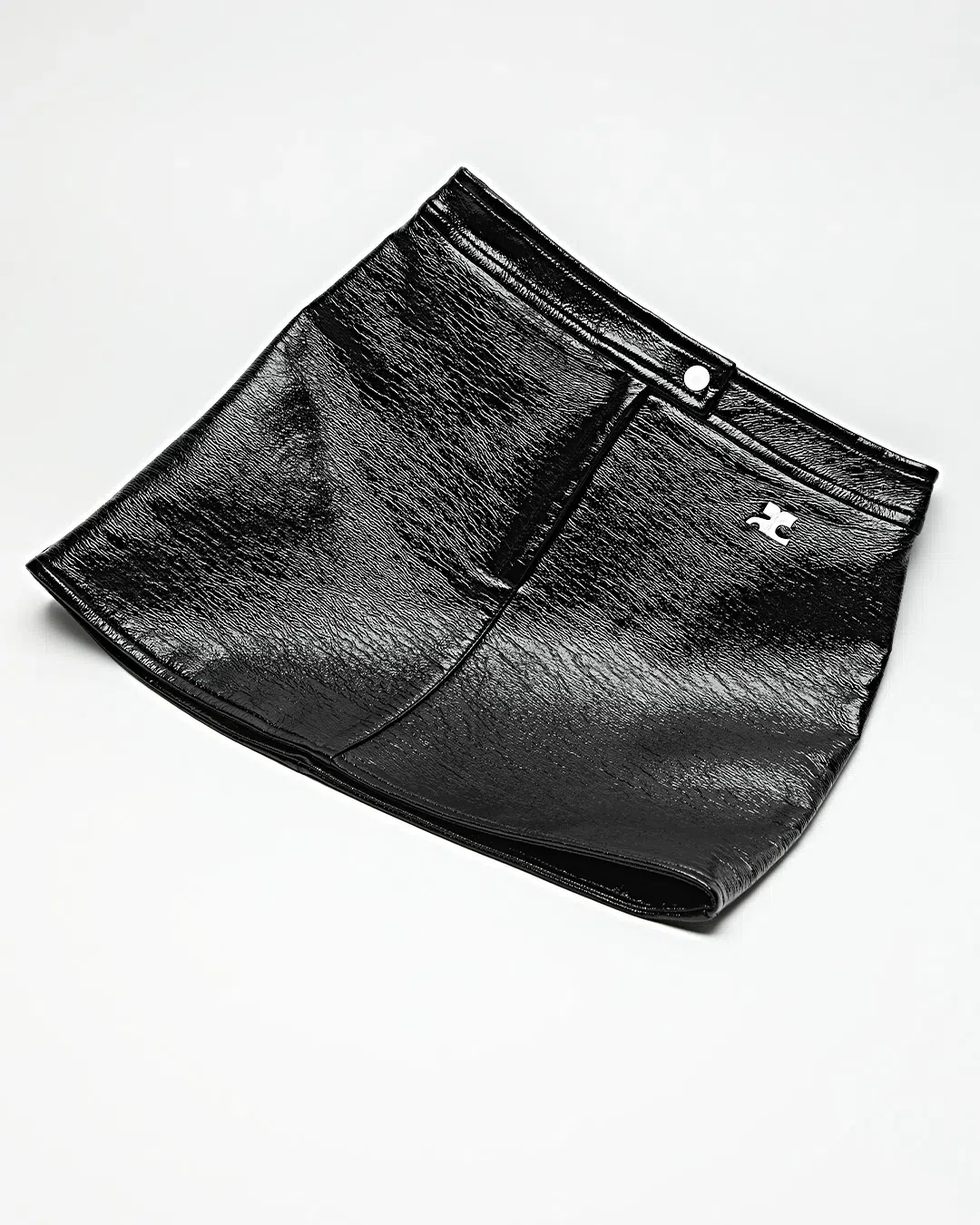 COURRÈGES Courreges Contrast Top With Buckle Detail In Black