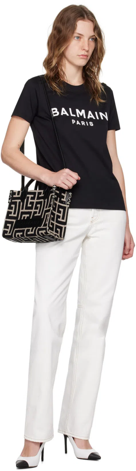 BALMAIN Women T-shirt With Print In Black