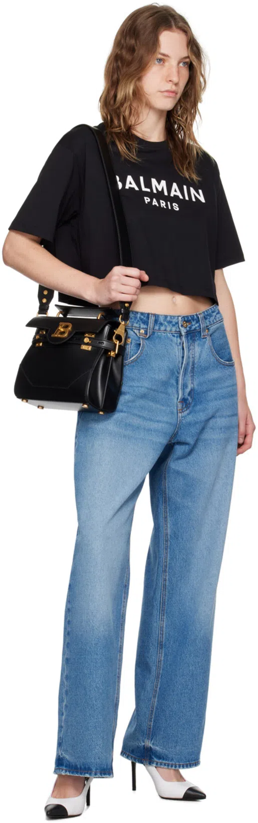 BALMAIN Women T-shirt With Print In Black