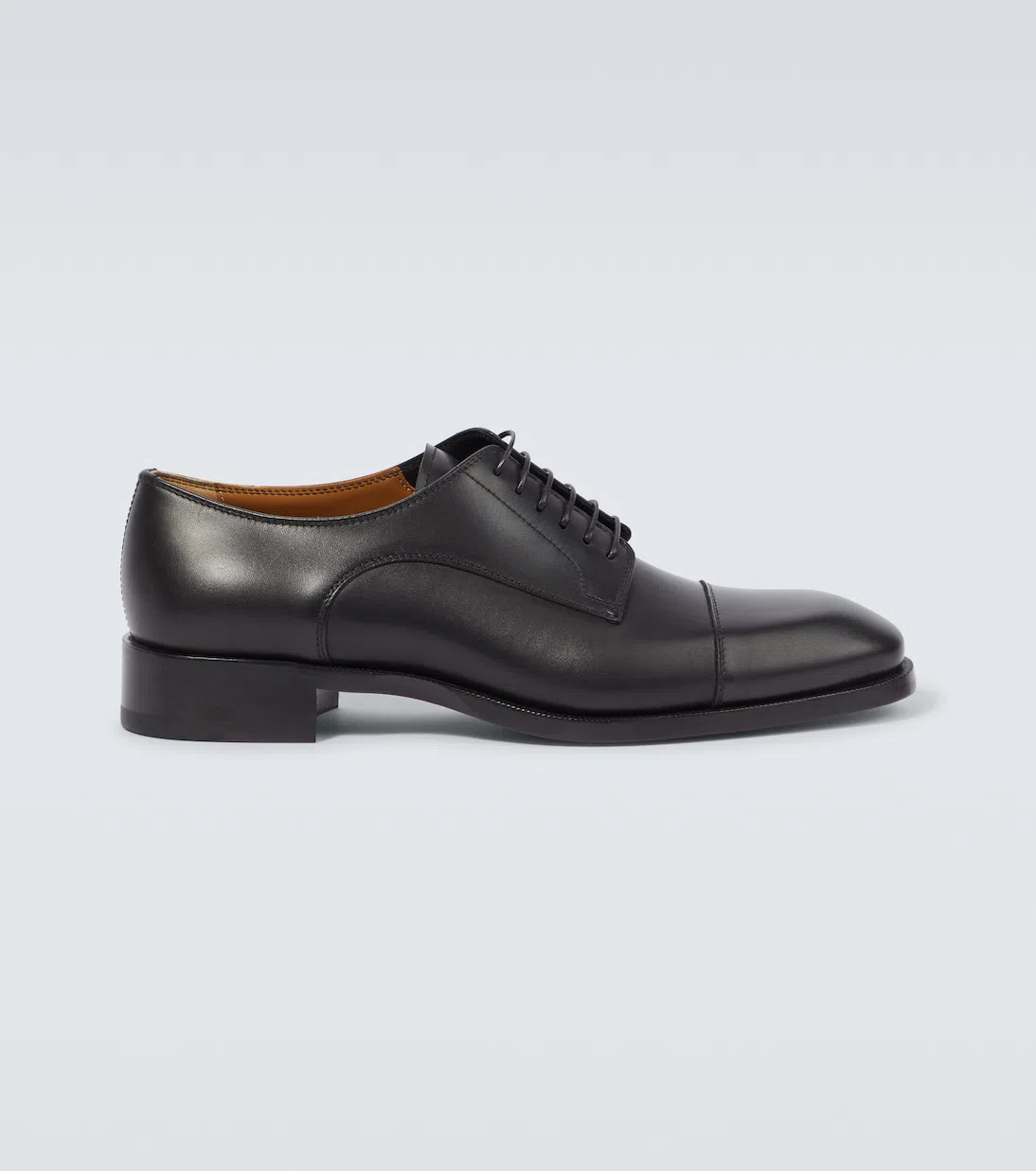 CHRISTIAN LOUBOUTIN Seriox Cap-toe Leather Oxford Shoes In Black