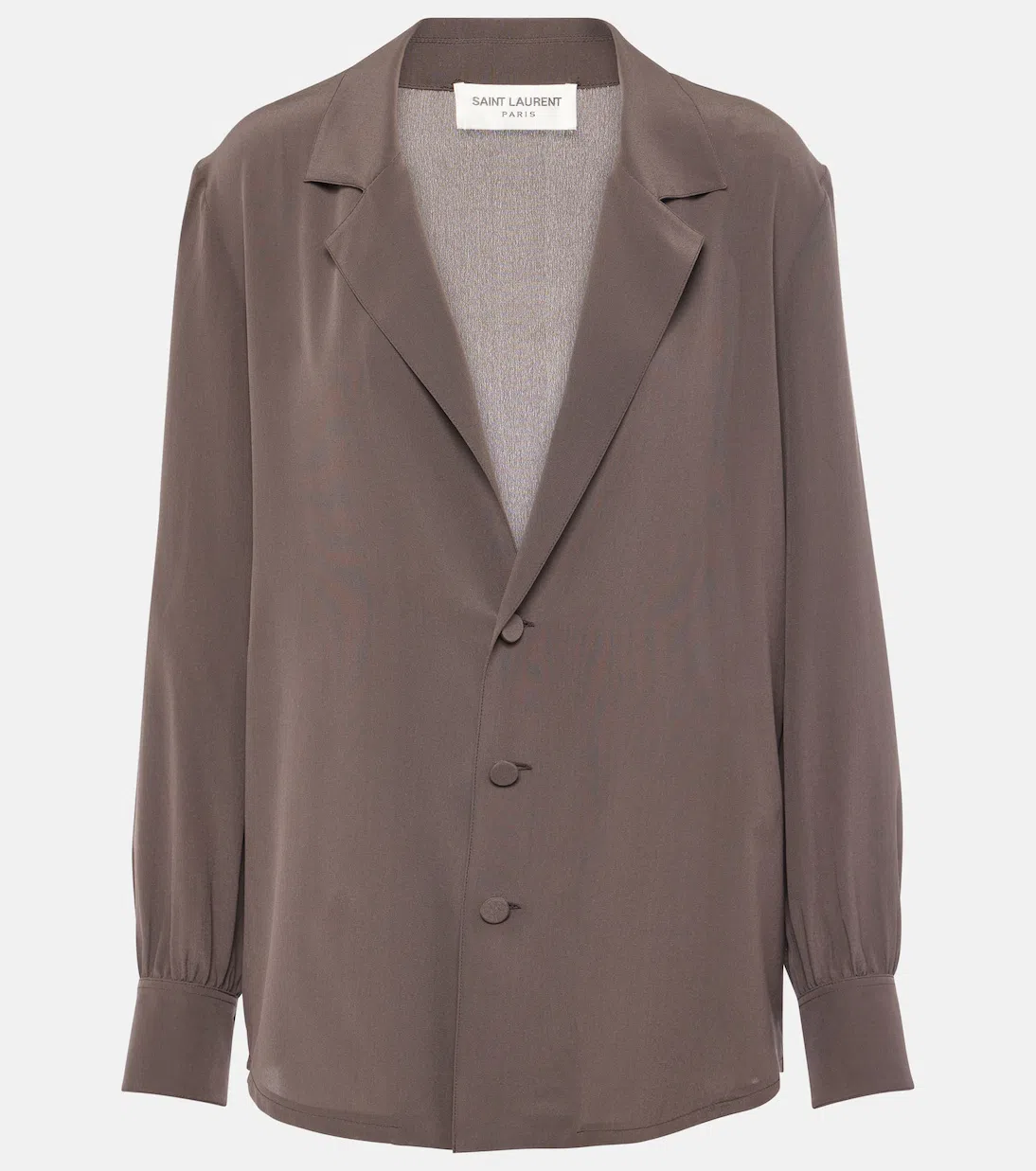 SAINT LAURENT Barbara Leopard Print Satin Muller High-heeled Sandals In Brown