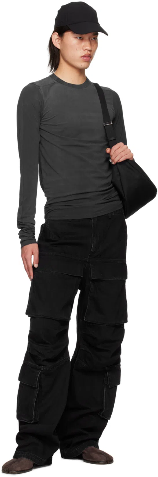 MAISON MARGIELA Beige Suede Tabi Ankle Boots In Neutral