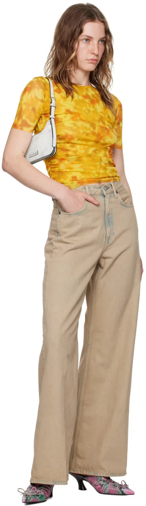 ACNE STUDIOS Small Micro Platform Shoulder Bag In White