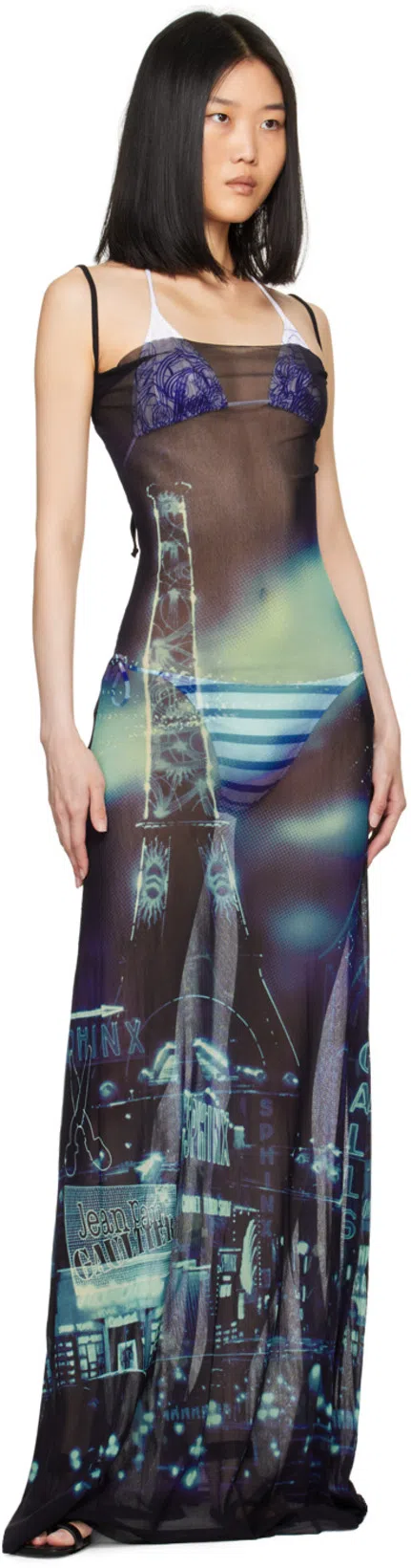 DRIES VAN NOTEN Black Thong Heeled Sandals In 900 Black