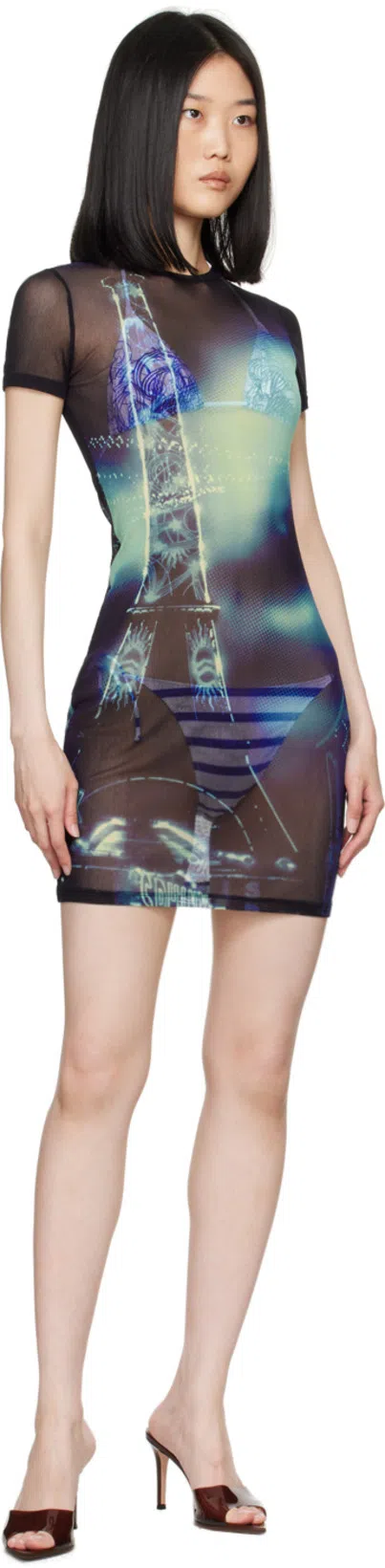 DRIES VAN NOTEN Black Thong Heeled Sandals In 900 Black