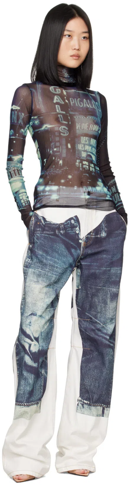 DRIES VAN NOTEN Black Thong Heeled Sandals In 900 Black