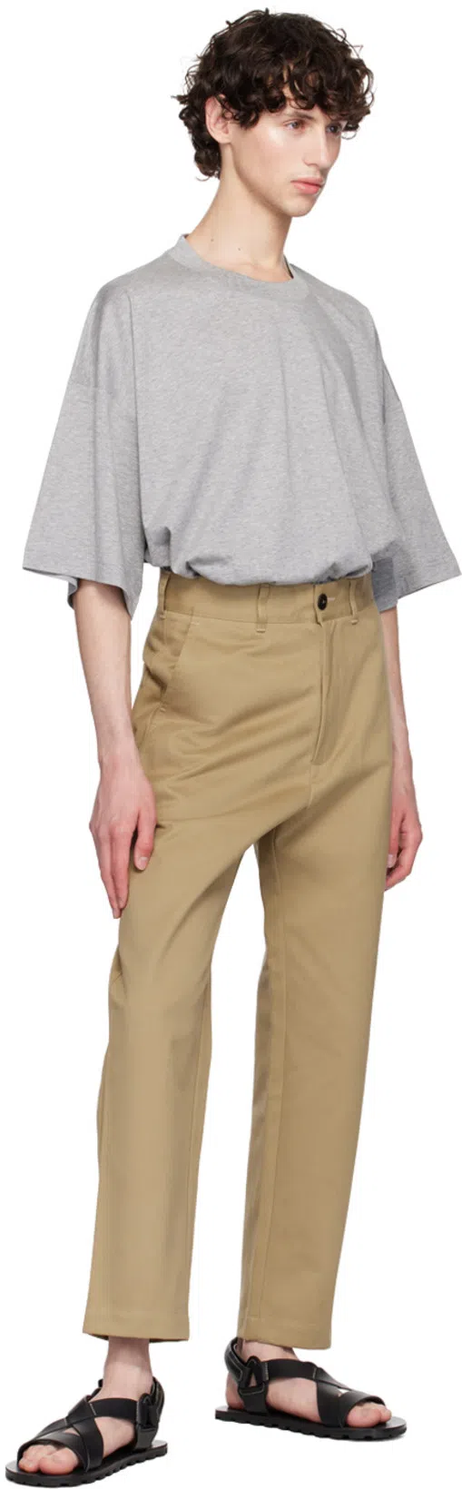 JIL SANDER Low Sandal. In Black