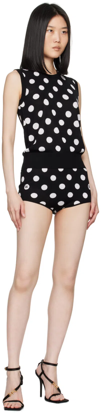 DOLCE & GABBANA Dolce&gabbana Women Top With Polka-dot Motif In Black