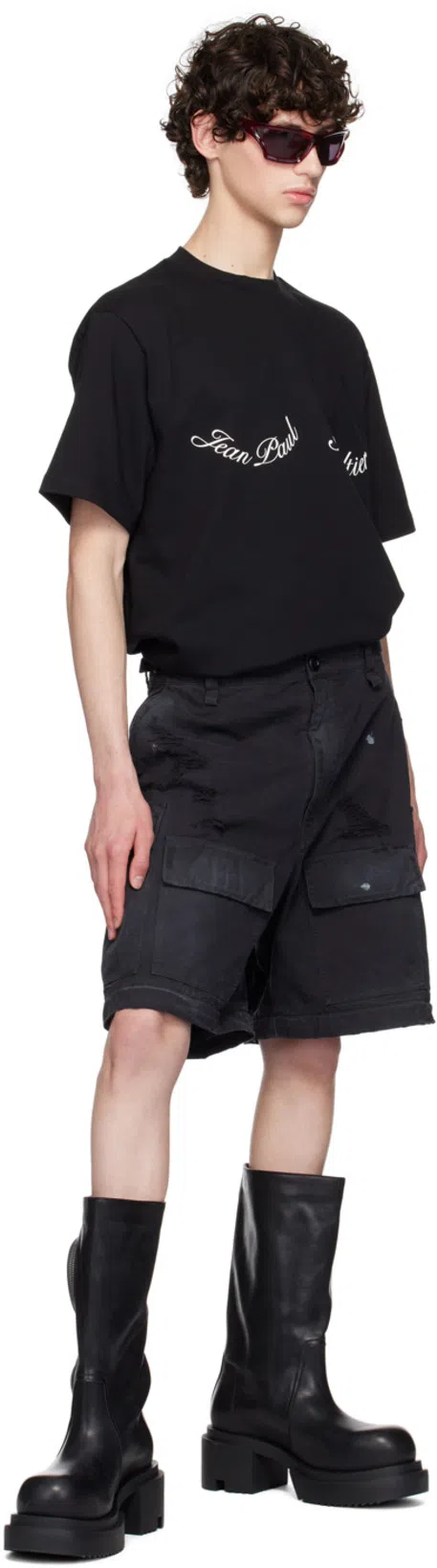 RICK OWENS Black Bauhaus Bogun Boots In 09 Black