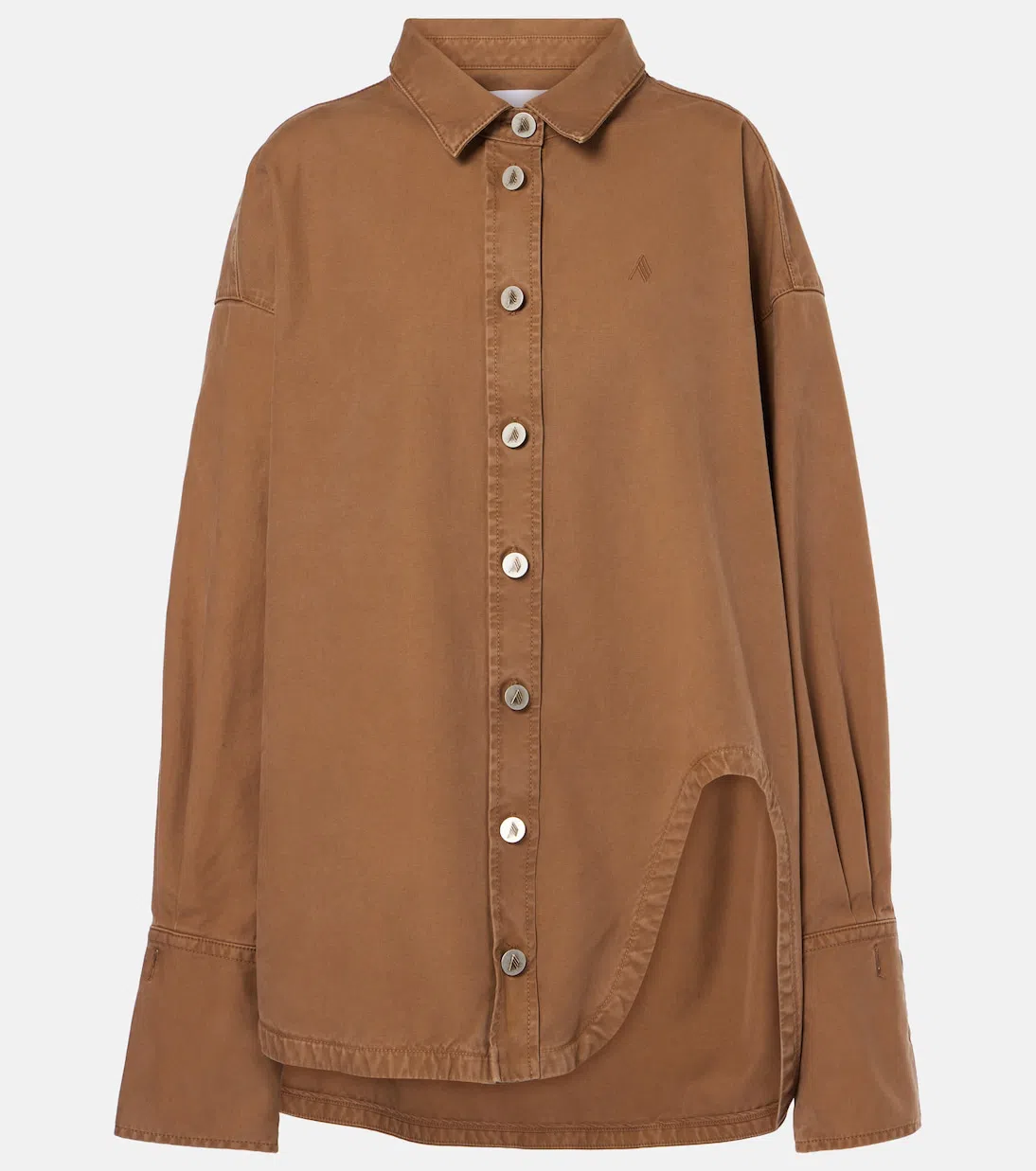 ATTICO 'fay' Beige Mini-skirt With Oversized Cargo Pockets In Brown