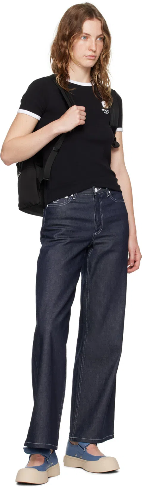 MARNI 20mm Pablo Mary Jane Denim Sneakers In Blue