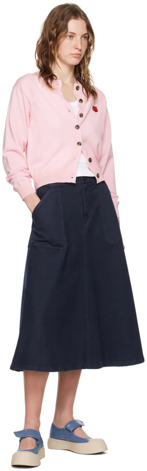 MARNI 20mm Pablo Mary Jane Denim Sneakers In Blue