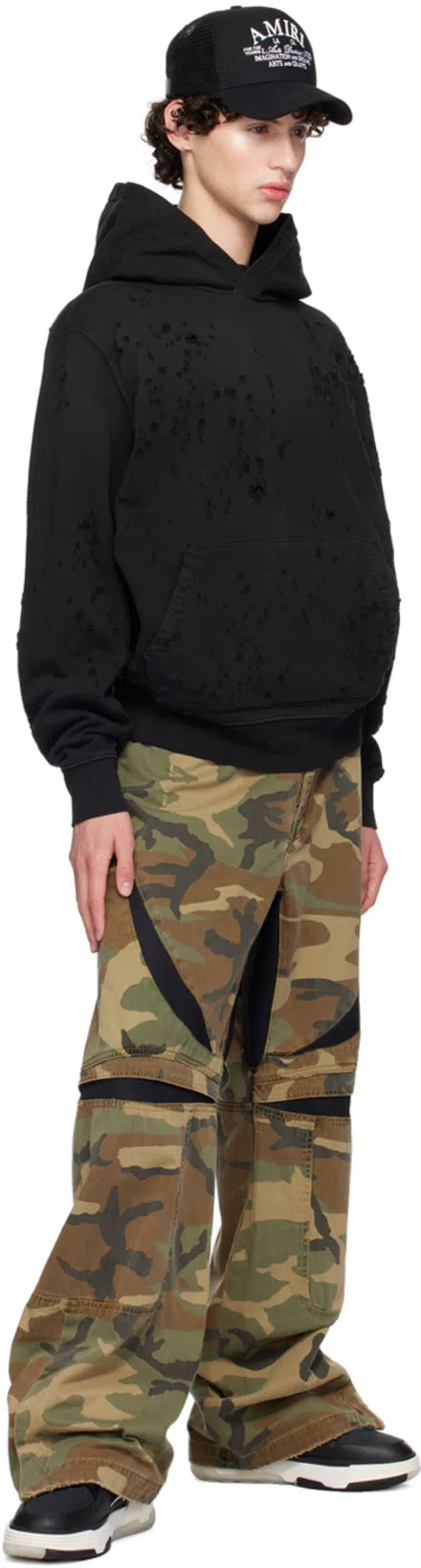 AMIRI Low Top Sneakers Contrast Sole Design In Black