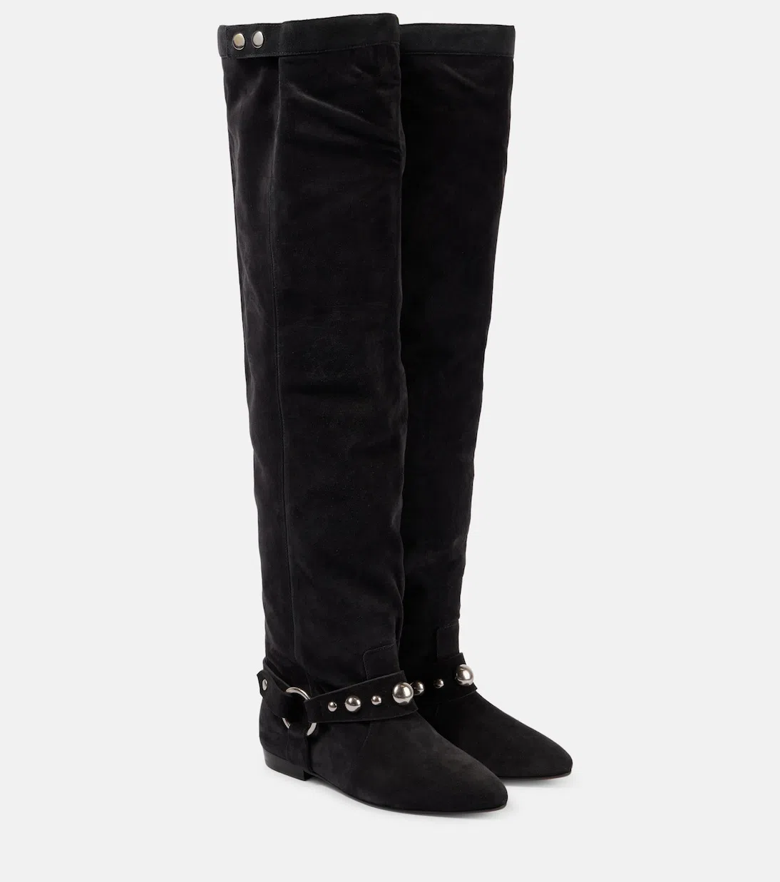 ISABEL MARANT Selize Suede Knee-high Boots In Black