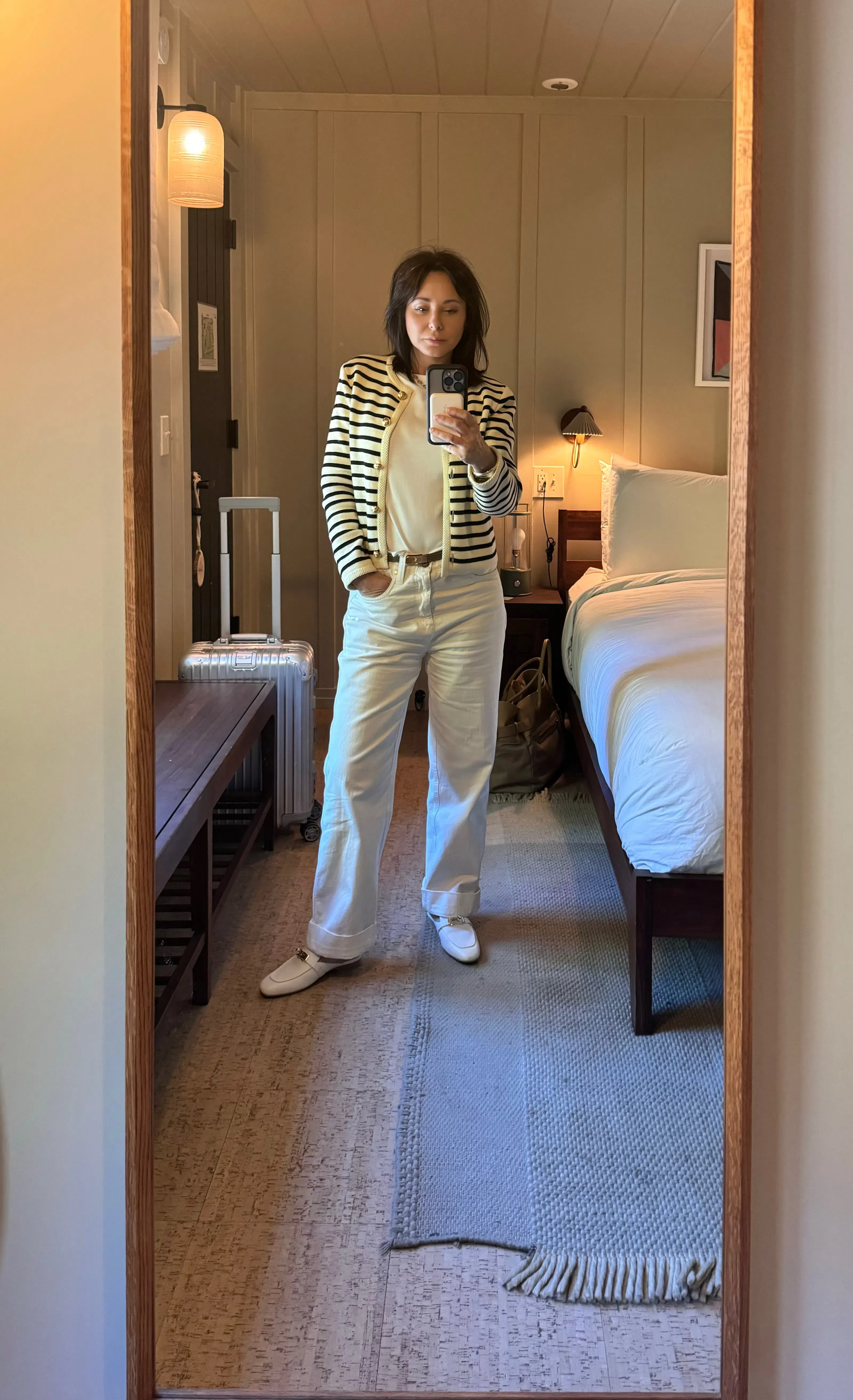 GUCCI Princetown Loafer Mule In White Leather