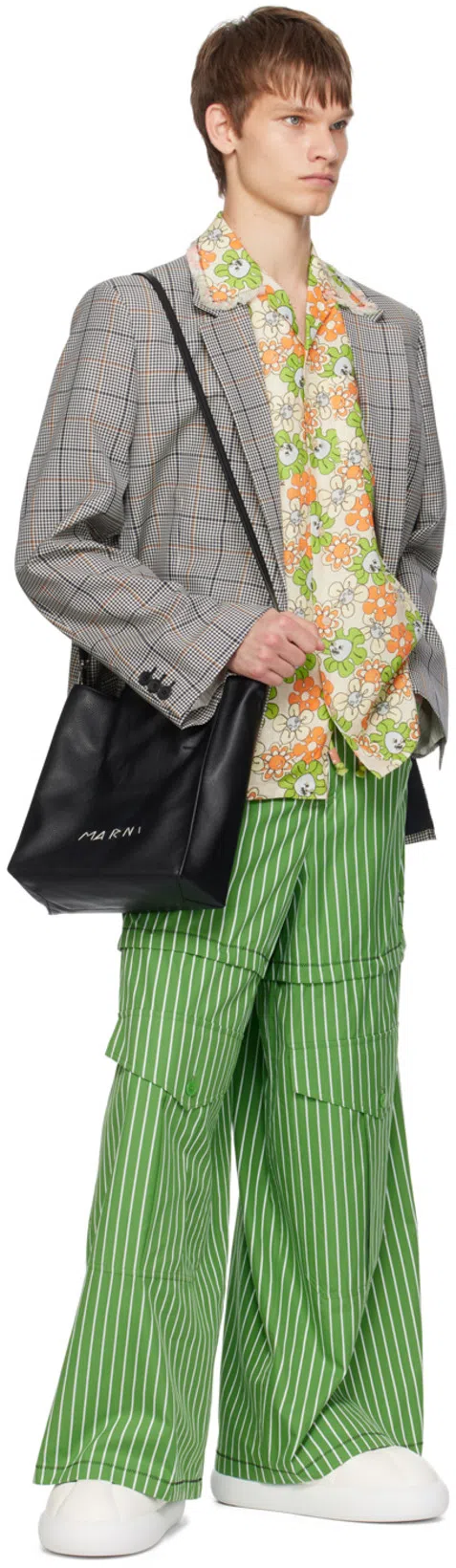 MARNI Minimalist White Leather Sneakers With Cushioned Sole