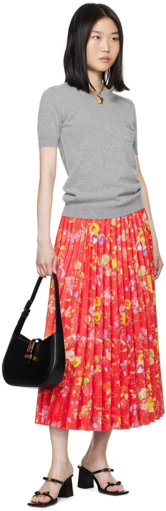 VERSACE Gold Crystal 'la Medusa' Necklace In Kcvo Cry Vers Gold