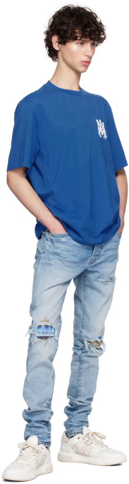 AMIRI Logo-embellished Low-top Sneakers In White