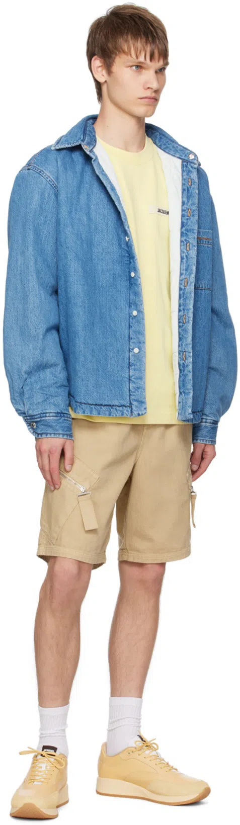 JACQUEMUS Artisan Shirt With Chest Pocket And Embroidery In Blue