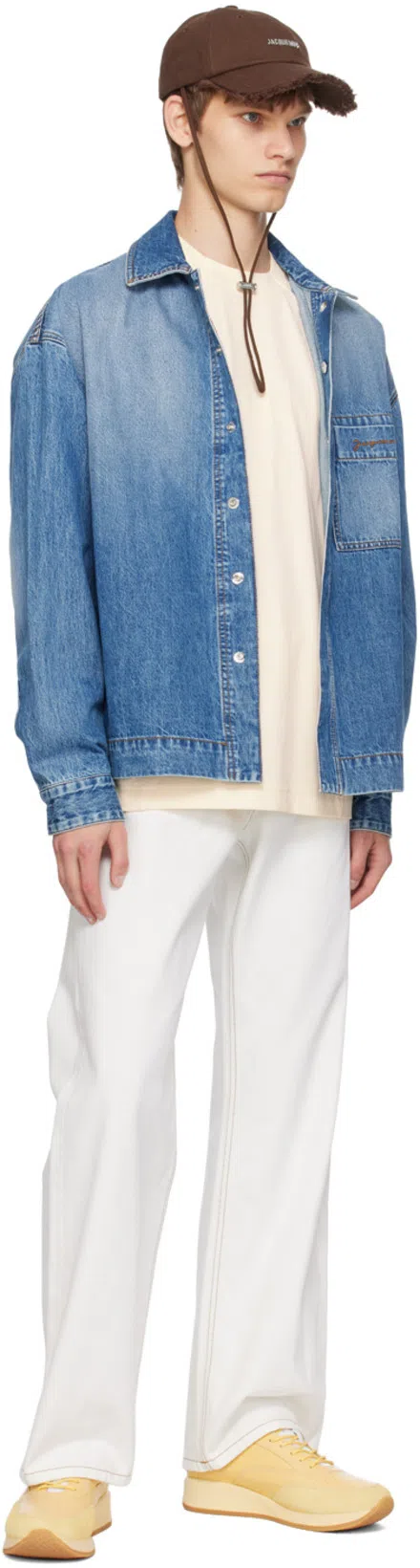 JACQUEMUS Typo Tee Light Beige In Neutral