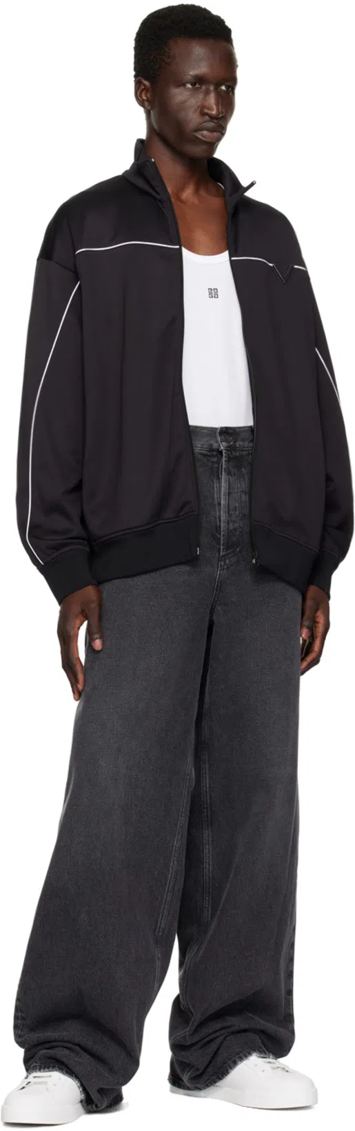 DOLCE & GABBANA Portofino White Leather Sneaker With Logo Detail