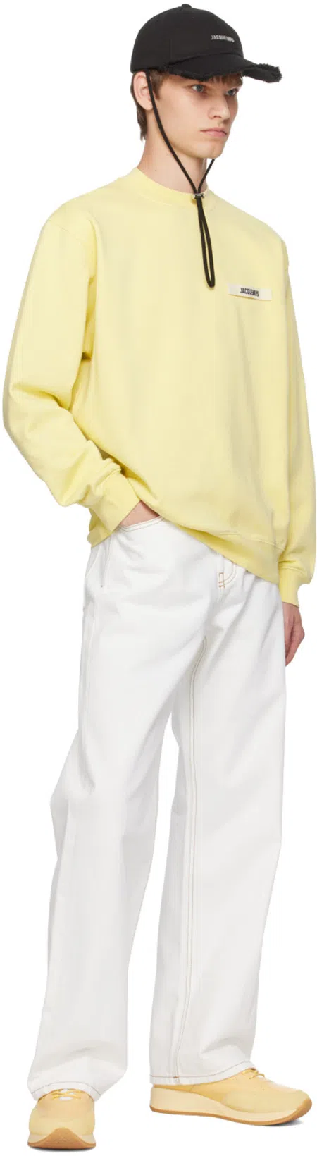 JACQUEMUS Logo-patch Crewneck Sweatshirt In Neutral