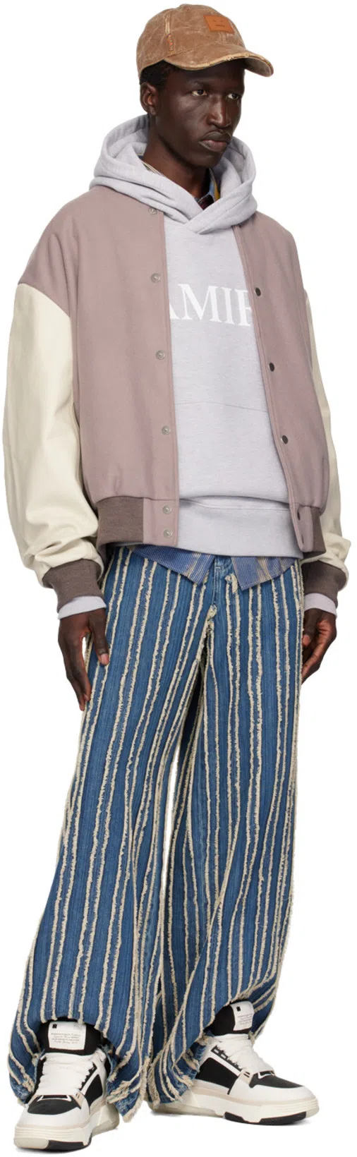 AMIRI Ma-1 Leather Mesh Sneakers In Multi