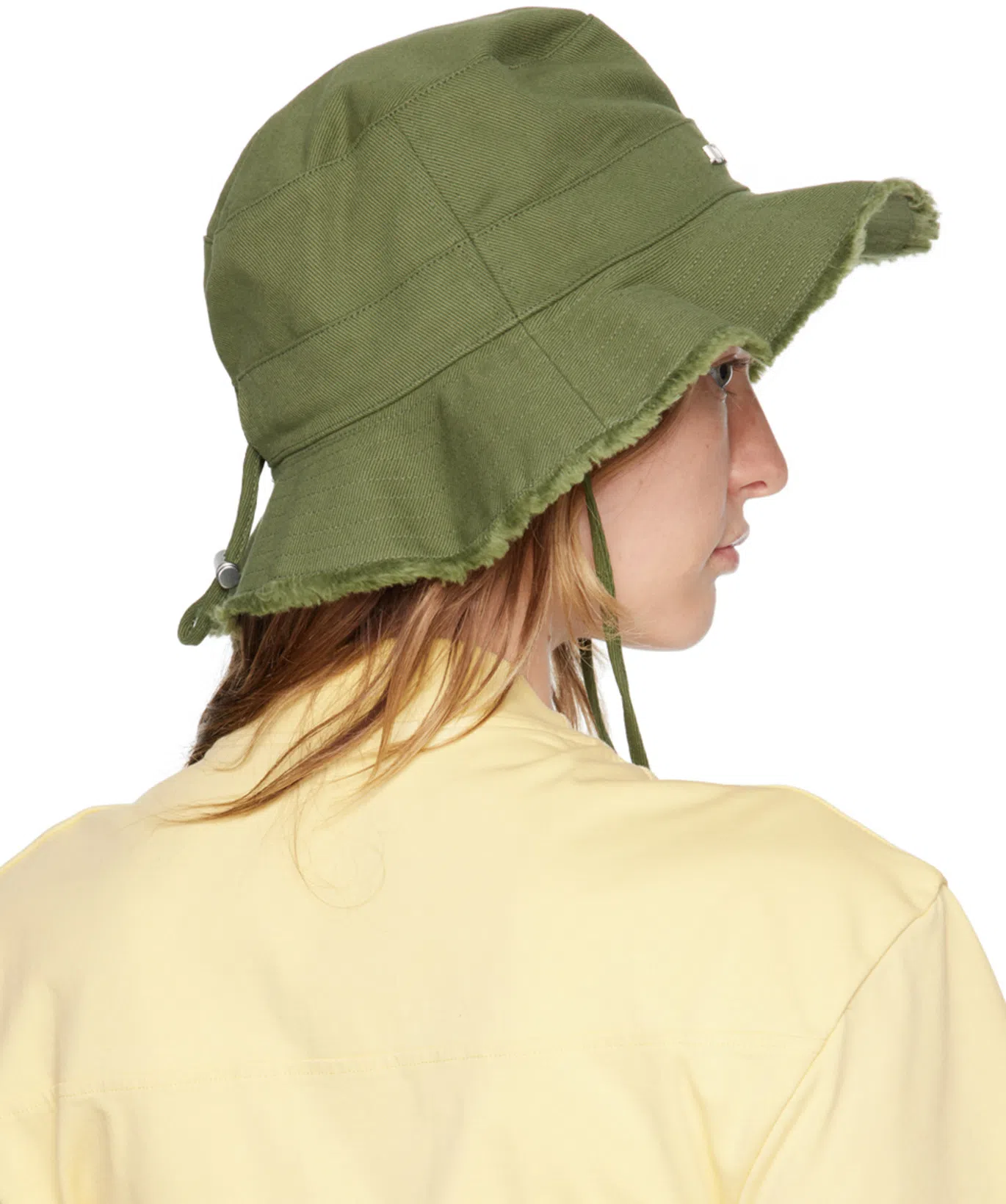 JACQUEMUS 'le Bob Artichaut' Green Hat With Logo On The Front
