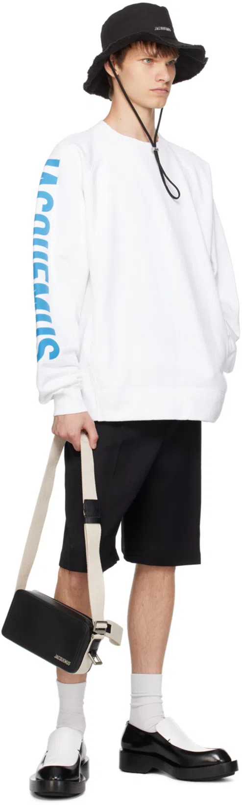 JACQUEMUS Logo Printed Crewneck Sweatshirt In White