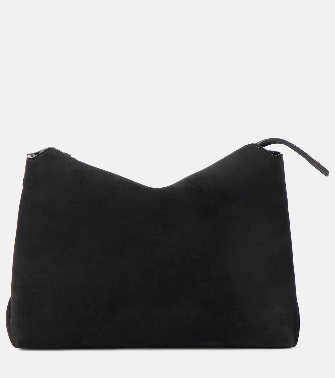 KHAITE Lina Suede Crossbody Bag In Black
